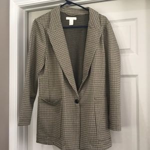 Plaid ladies blazer